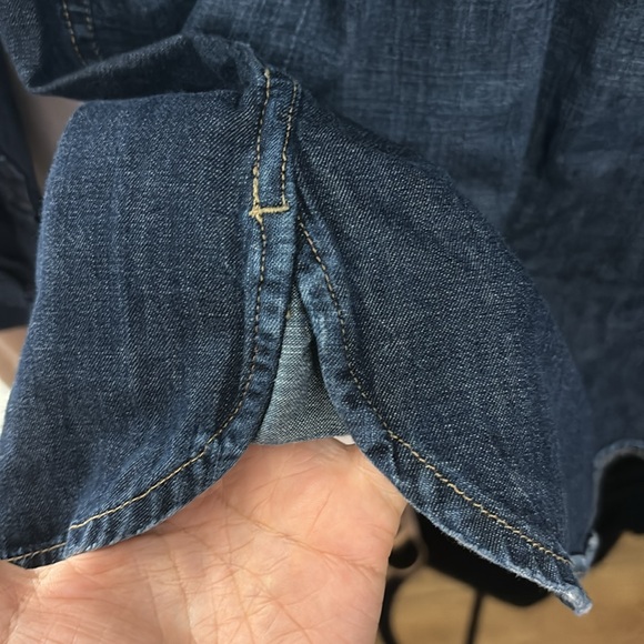Seven for all mankind, dark wash, denim shirt xs - Picture 11 of 11